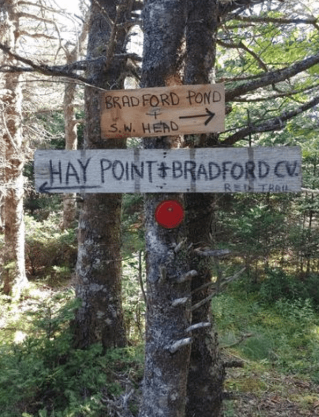 A sign that says hay point and bradford co.