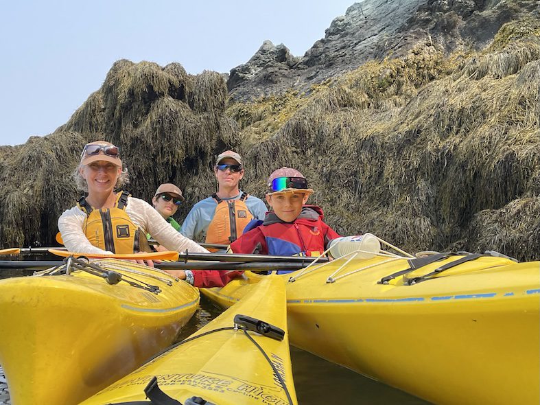 Family kayaking